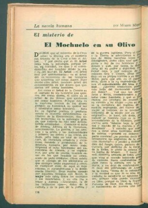 El misterio de El Mochuelo en su Olivo : La novela humana