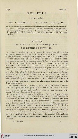 1: Catalogue des tableaux les plus remarquables des musées de province
