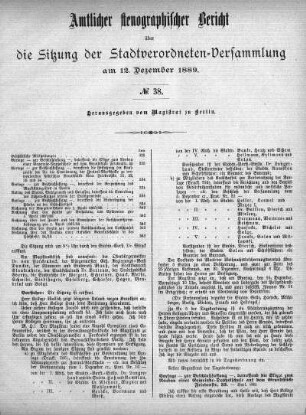 No. 38, 12. Dezember 1889