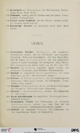 Uhren (Nr. 195-211a)