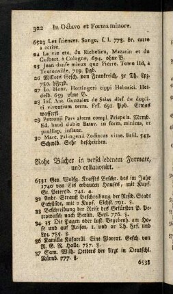 322-382, Hohe Bücher in verschiedenem Formate.