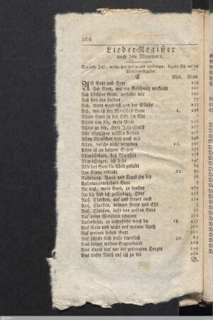 Lieder-Register.