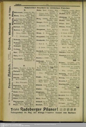 Einwohnerverzeichnis : Alphabetisches Verzeichnis der selbständigen Einwohner