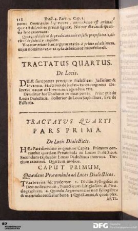 Tractatus Quartus. De Locis.