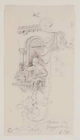 Illustration zu Friedrich Schillers Ballade "Ritter Toggenburg": Die Initiale R