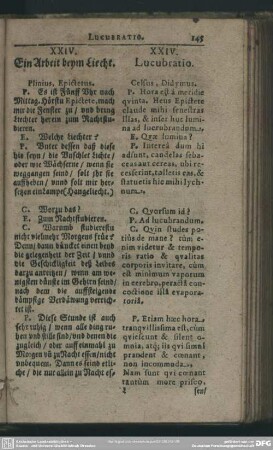 XXIV. Ein Arbeit beym Liecht