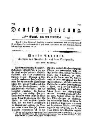 Marie Antonie : Königin von Frankreich, auf dem Blutgerüste
