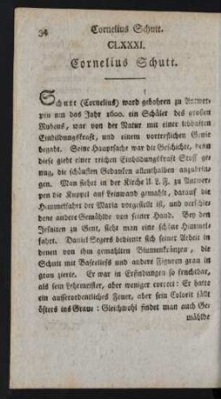 CLXXXI. Cornelius Schutt