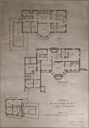 Fischer, Theodor; Kiel; Wohnhaus Prof. Dr. Harries - Grundrisse