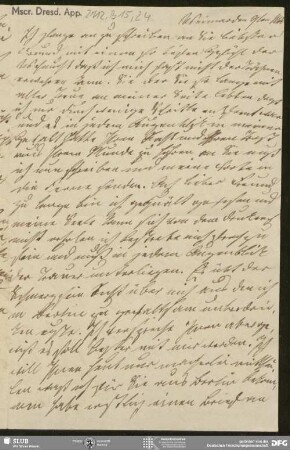 Eigenh. Brief von Sophie Bernhardi an August Wilhelm von Schlegel, Weimar, 09.05.1804