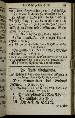 Die fünfte Abtheilung. - Die neunte Abtheilung.