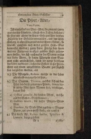 Die Pfort-Ader, Vena Portæ.