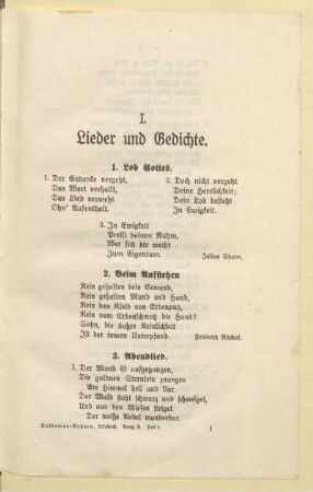 I. Lieder und Gedichte