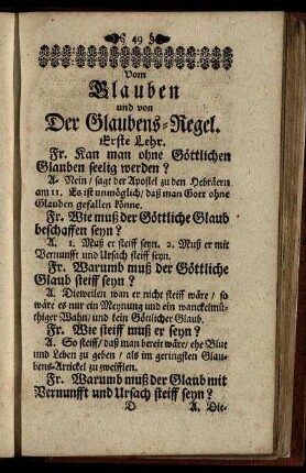 Vom Glauben und von Der Glaubens-Regel.
