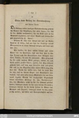 3. Gebet beim Anfang der Gottesverehrung von Pfarrer Textor.