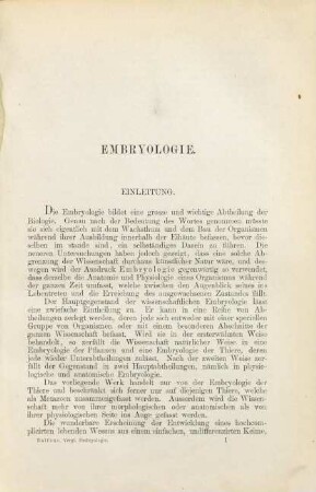 Handbuch der vergleichenden Embryologie, 1