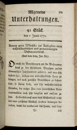 42 Stück. den 1 Junii 1771.