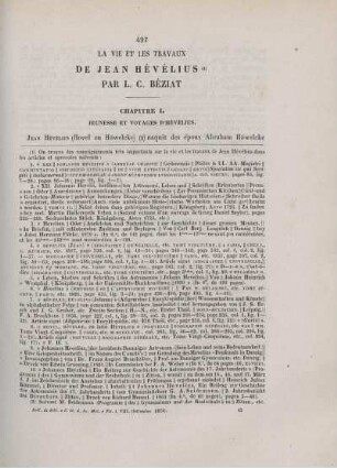 La vie et les travaux de Jean Hévélius.