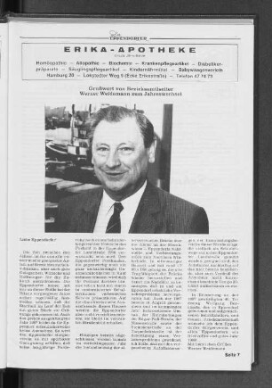 Grußwort von Bezirksamtsleiter Werner Weidemann zum Jahreswechsel