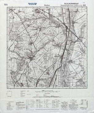 2529 Büchen, Topographische Karte 1:25000 (4 cm - Karte)