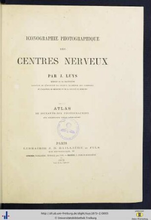 2: Iconographie photographique des centres nerveux: Atlas de soixante-dix photographies avec soixante-cinq chémas lithographiés