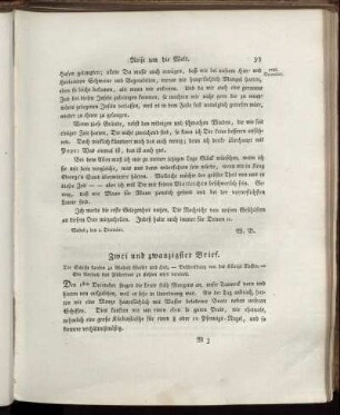 Zwei und zwanzigster Brief