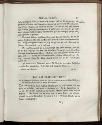 Zwei und zwanzigster Brief