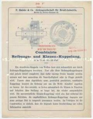 Combinierte Reibungs- und Klauen-Kuppelung.