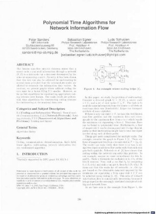 Polynomial time algorithms for network information flow