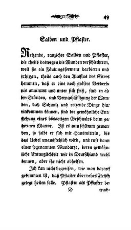 Salben und Pflaster.