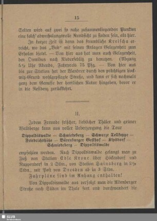II. Dippoldiswalde - Schmiedeberg - Schwarze Tellkoppe - Friedrichshöhe - Bärenburger Gasthof - Kipsdorf - Schmiedeberg - Dippoldiswalde