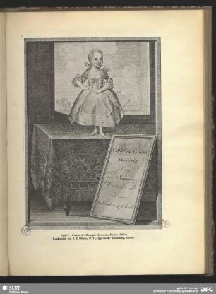 Plakat der Zwergin Catharina Helena Stöber