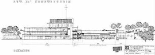 Kornwestheim Pbf: Kornwestheim Rangierbahnhof, Stellwerk "Ka" , Ansicht Gleisseite Nebengeb.