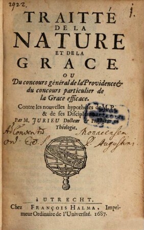 Traité de la nature et de la Grace