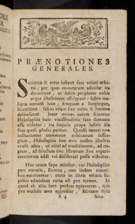 7-20, Praenotiones Generales