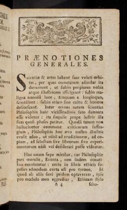 7-20, Praenotiones Generales