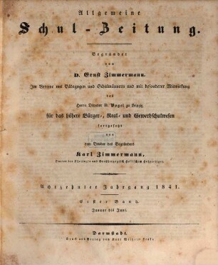 Allgemeine Schulzeitung. 18. 1841