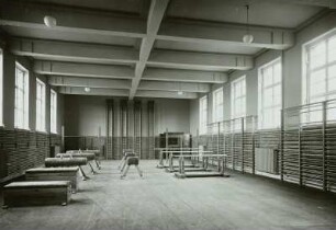 Güstrow, Trotschestraße 8. Knabenvolksschule (um 1935). Turnhalle