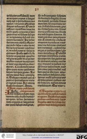 Item oratio post sanctam communionem.