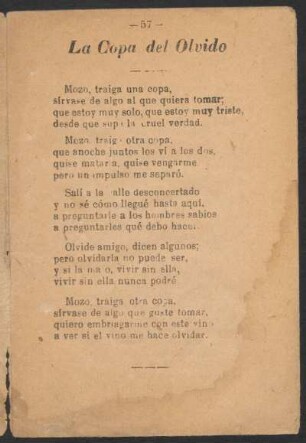 La copa del olvido