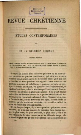 Revue chrétienne. 19. 1872