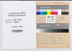 Entnazifizierung Otto Leppin, geb. 11.01.1899 (Ingenieur)