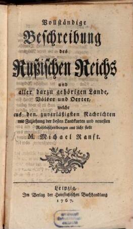 Vollständige Beschreibung des Russischen Reichs
