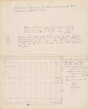 Universitätsbibliothek, Greifswald: Grundriss (aus: Skizzenalbum 3)