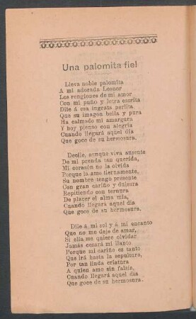 Una palomita fiel