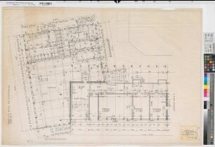 Soest (Soest) Erweiterung des Staatlichen Archigymnasiums Grundriß Kellergeschoß 1968 1 : 50 74,5 x 110 Zeichnung Staatshochbauamt Soest
