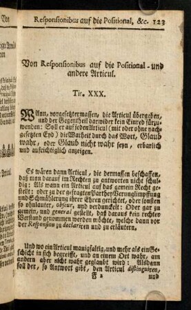 123-133, Titulus XXX - XXXV