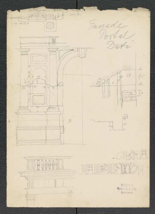 Palazzo Dati zu Cremona, Portal (Fassade), Balustrade