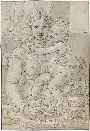 Maria mit dem Kind auf dem Arm