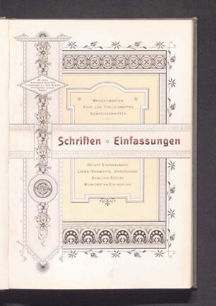 Schriften Einfassungen